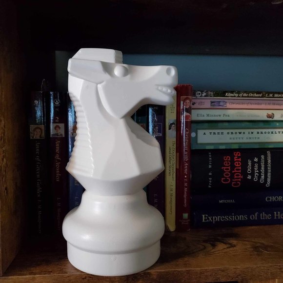 Large Decorative 9 Inch Tall Knight Piece Chess White Horse Mega Chess Piece - Picture 1 of 6